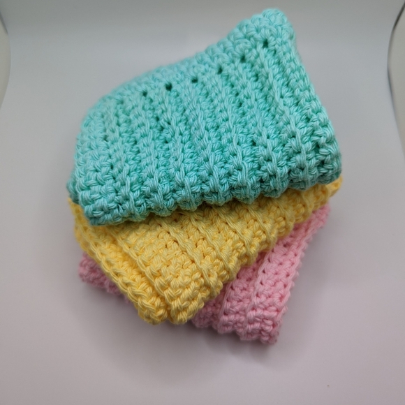 💞2/$20 HAND CRAFTED Crochetd All Purpose 100% Cottn Reusble Bath or Dish Cloths - Picture 8 of 10